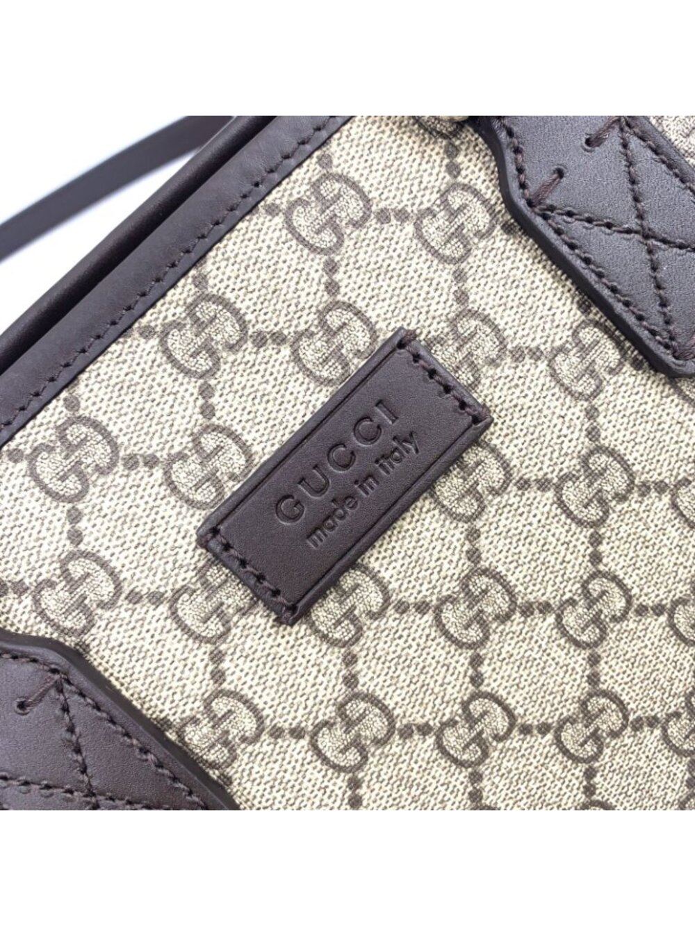 Gucci GG Blooms Shoulder Bag Leather Canvas Brown Silver - Picture 9 of 15